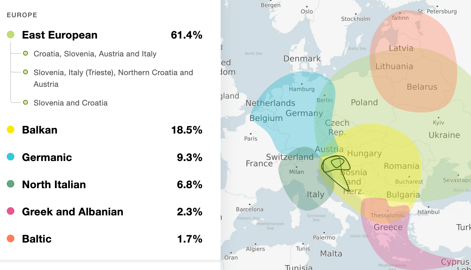Etnični izvor - MyHeritage